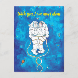 Tarjeta del Día de San Valentín Pareja de Astronau
