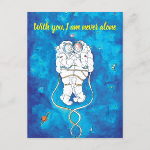 Tarjeta del Día de San Valentín Pareja de Astronau