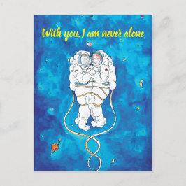 Tarjeta del Día de San Valentín Pareja de Astronau