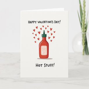 Tarjeta del Día de San Valentín Picante Sriracha