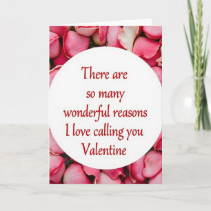 Tarjeta del Día de San Valentín Razones por las qu