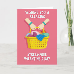 Tarjeta del Día de San Valentín Relajante y Sin Es