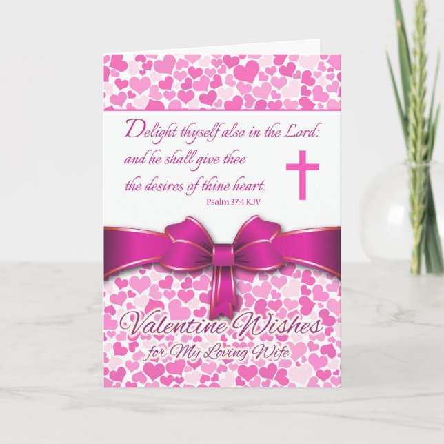 Tarjeta del día de San Valentín religiosa para la (Anverso)
