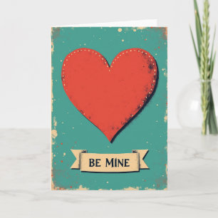 Tarjeta del Día de San Valentín Retro Be Mine Cora