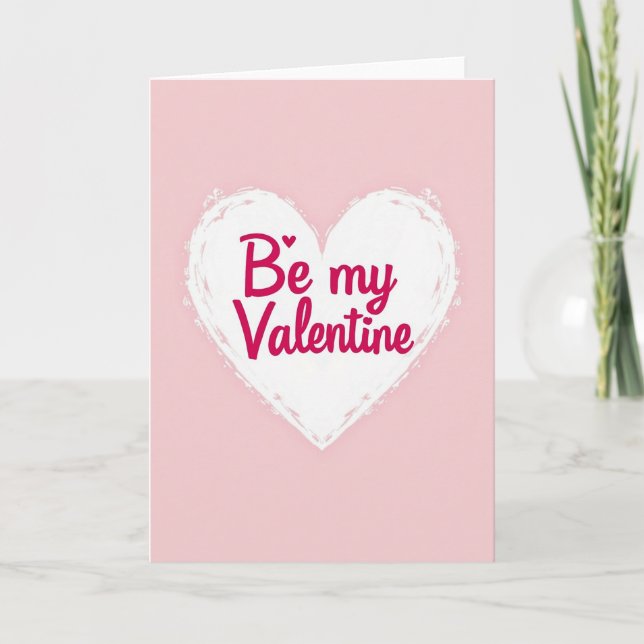 Tarjeta del Día de San Valentín Rosa (Anverso)