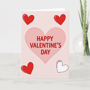 Tarjeta del Día de San Valentín Rosa Cute Simple
