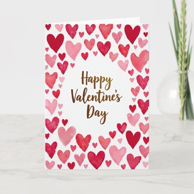Tarjeta del Día de San Valentín Rosa Rojo (Anverso)