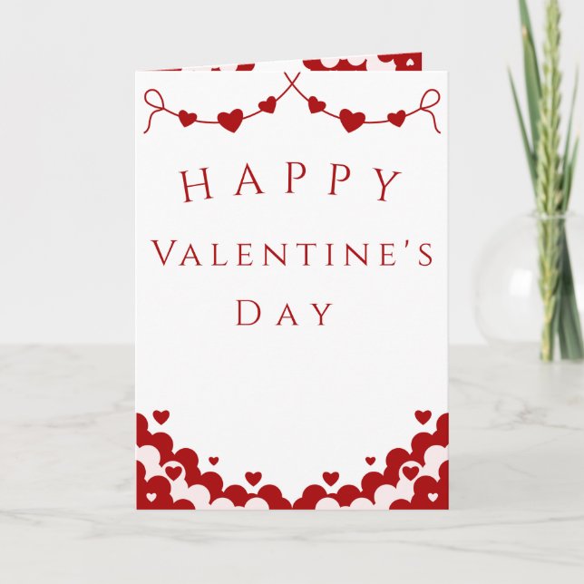 Tarjeta del Día de San Valentín, Saludo de Fiesta  (Anverso)