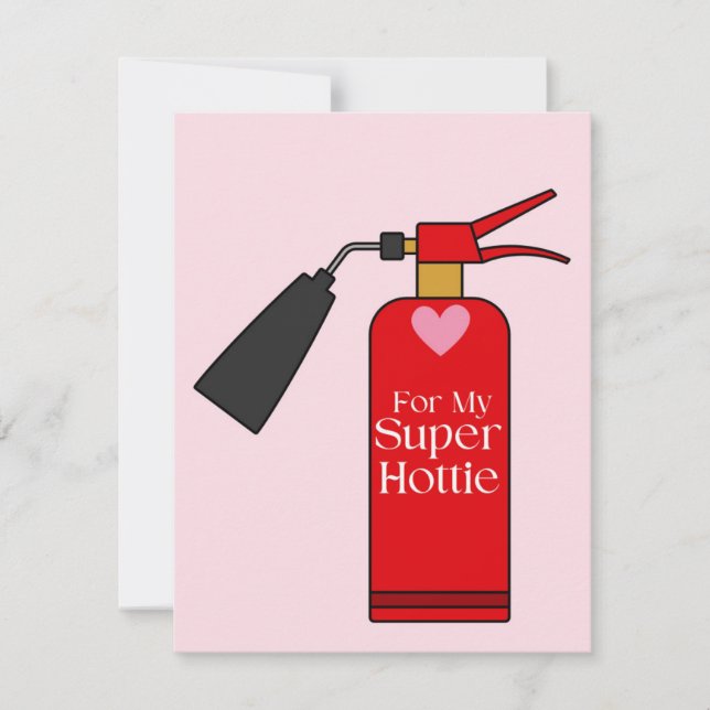 Tarjeta del Día de San Valentín Super Hottie (Anverso)