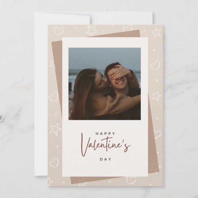 Tarjeta del día de San Valentín, tarjeta romántica (Anverso)