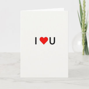 Tarjeta del Día de San Valentín 'Te amo blanco'