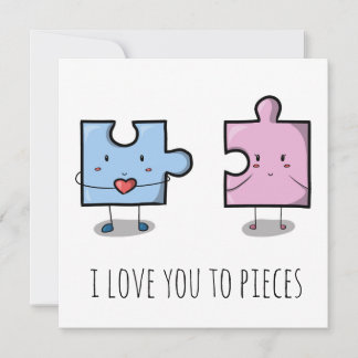 Tarjeta del día de San Valentín 'Te quiero a pedaz