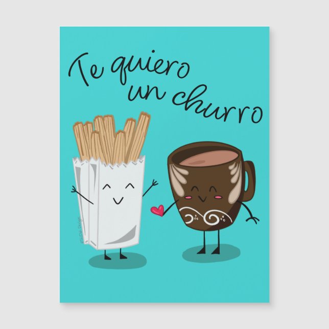 Tarjeta del Día de San Valentín Te Quiero Un Churr (Anverso)