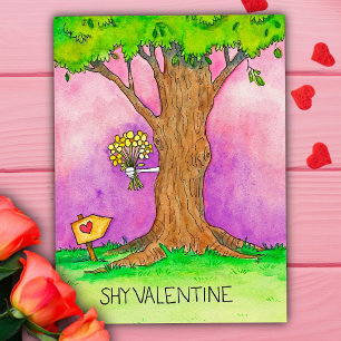 Tarjeta del día de San Valentín tímida de Nicole J