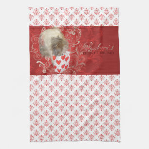 Tarjeta del día de San Valentín - toalla de coci