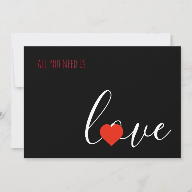 Tarjeta del Día de San Valentín Todo lo que necesi (Anverso)