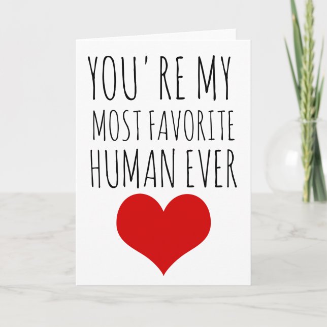 tarjeta del día de San Valentín usted es mi la (Anverso)