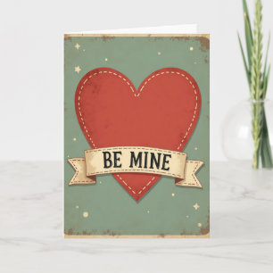 Tarjeta del Día de San Valentín Vintage Be Mine