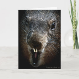 Tarjeta del día de Scary Groundhog