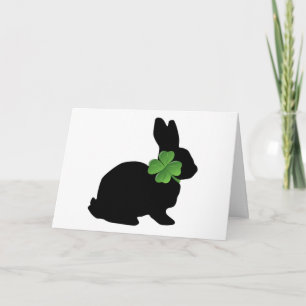 Tarjeta del Día de Shamrock Bunny St. Patrick