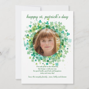 Tarjeta del Día de Shamrock Frame St. Patrick