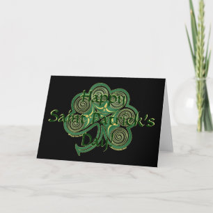 Tarjeta del Día de Shamrock St. Patrick en Irlanda