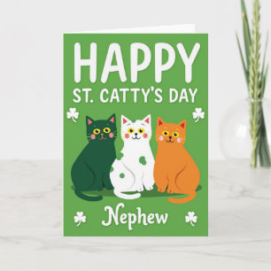 Tarjeta del Día de St Catty para Sobrino