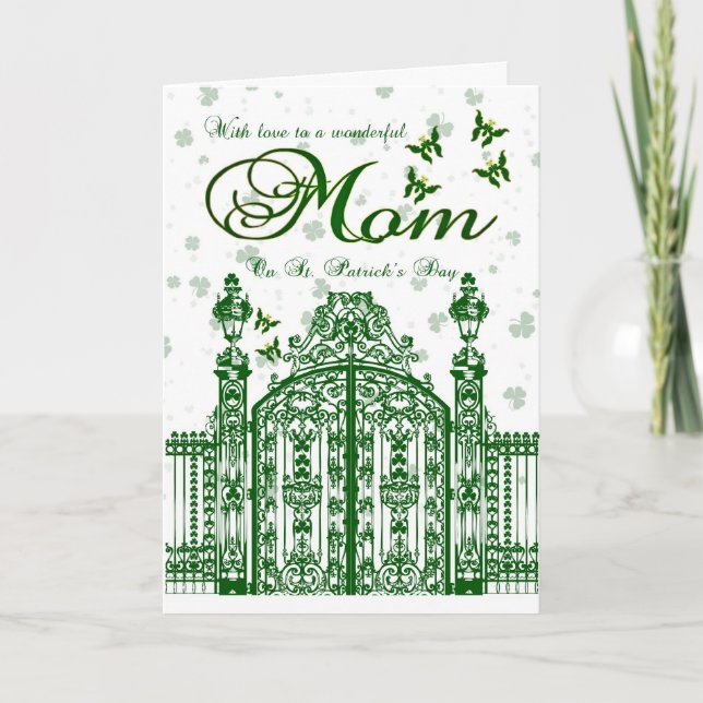 Tarjeta del día de St Patrick de la mamá - puerta (Anverso)
