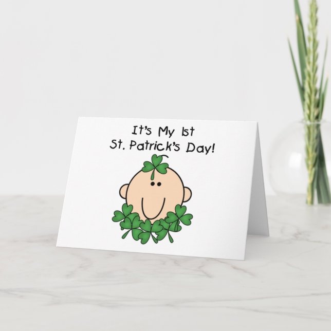 Tarjeta del día de St Patrick del bebé (Anverso)