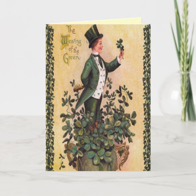 Tarjeta del día de St Patrick del caballero del (Anverso)