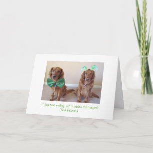 Tarjeta del día de St Patrick del golden retriever