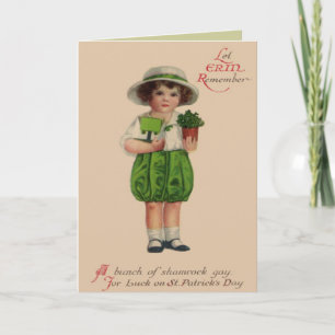 Tarjeta del día de St Patrick del Victorian del