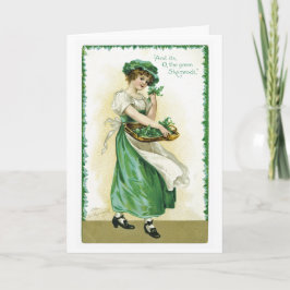 Tarjeta del día de St Patrick del vintage