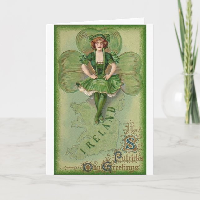 Tarjeta del día de St Patrick irlandés del (Anverso)