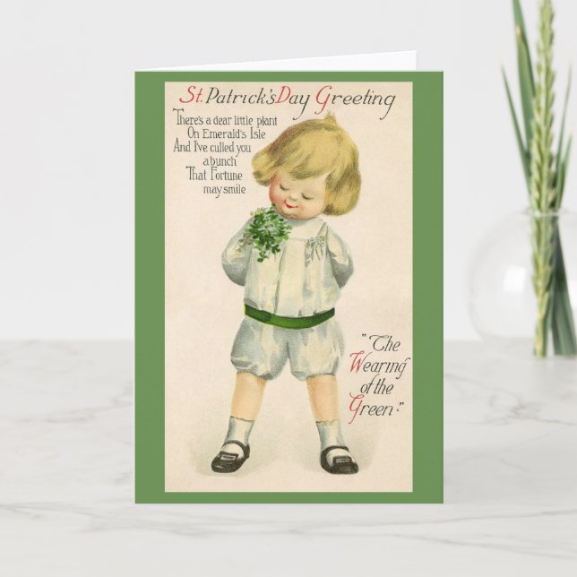 Tarjeta del día de St Patrick irlandés del (Anverso)