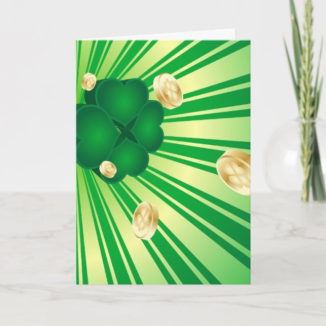 Tarjeta del día de St Patrick retro (Anverso)