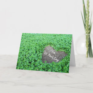 Tarjeta del día de St.Pat's Shamrock and Heart