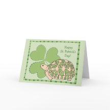 Tarjeta del Día de Star Tortoise St Patrick