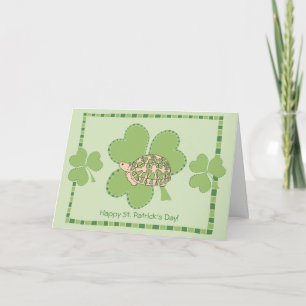 Tarjeta del Día de Star Tortoise St Patrick (3 sha