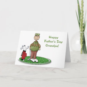 Tarjeta del día del abuelo del golf