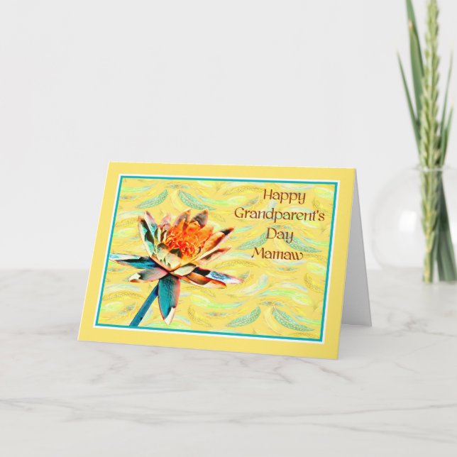 Tarjeta del día del abuelo para Mamaw (Anverso)