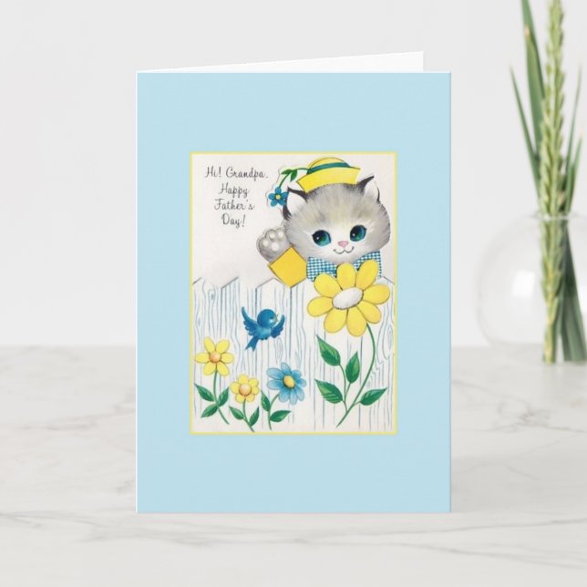 Tarjeta del Día del Abuelo Retro (Anverso)