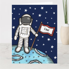 Tarjeta del día del astronauta del astronauta del