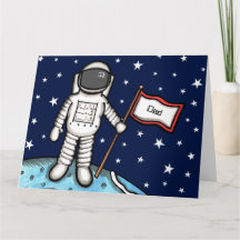 Tarjeta del día del astronauta del astronauta del