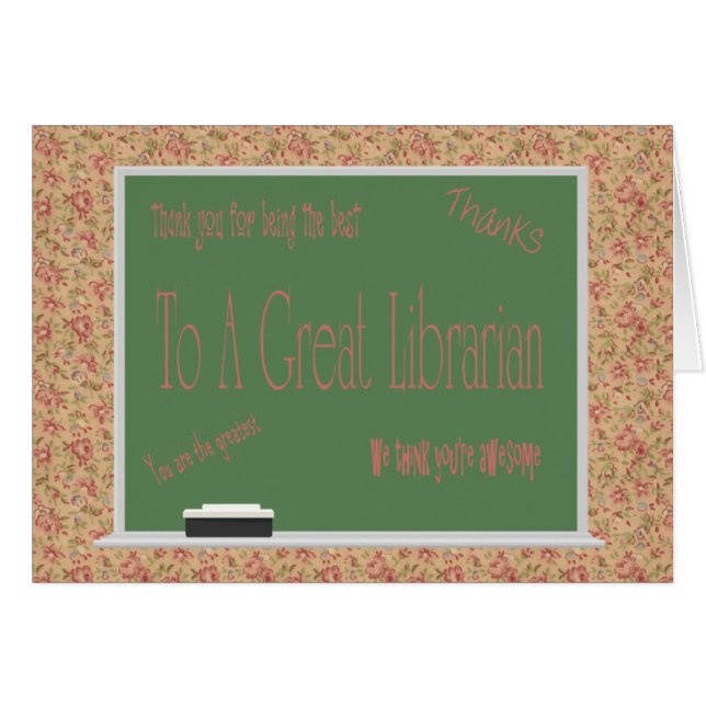 Tarjeta del día del bibliotecario (Anverso (Horizontal))
