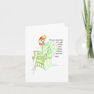 Tarjeta del Día del Cabello Bueno