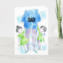 TARJETA DEL DÍA DEL chica Y EL PADRE