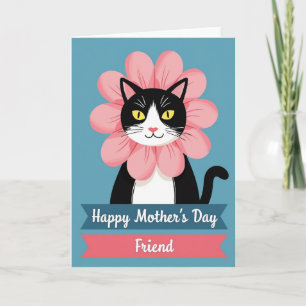 Tarjeta del Día del Gato Dulce de Dos Colores