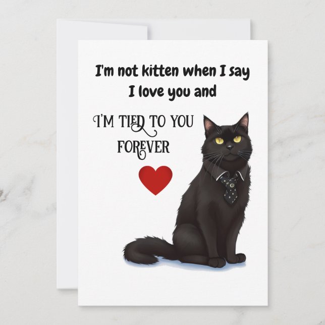 Tarjeta del Día del Gato Negro Hermoso Mejor Papá  (Anverso)