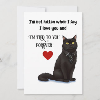 Tarjeta del Día del Gato Negro Hermoso Mejor Papá 